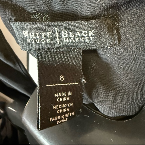 White House Black Market Black High Low Dress, Sleeveless V-Neck, Sz. 8 2/$25 - Picture 6 of 10